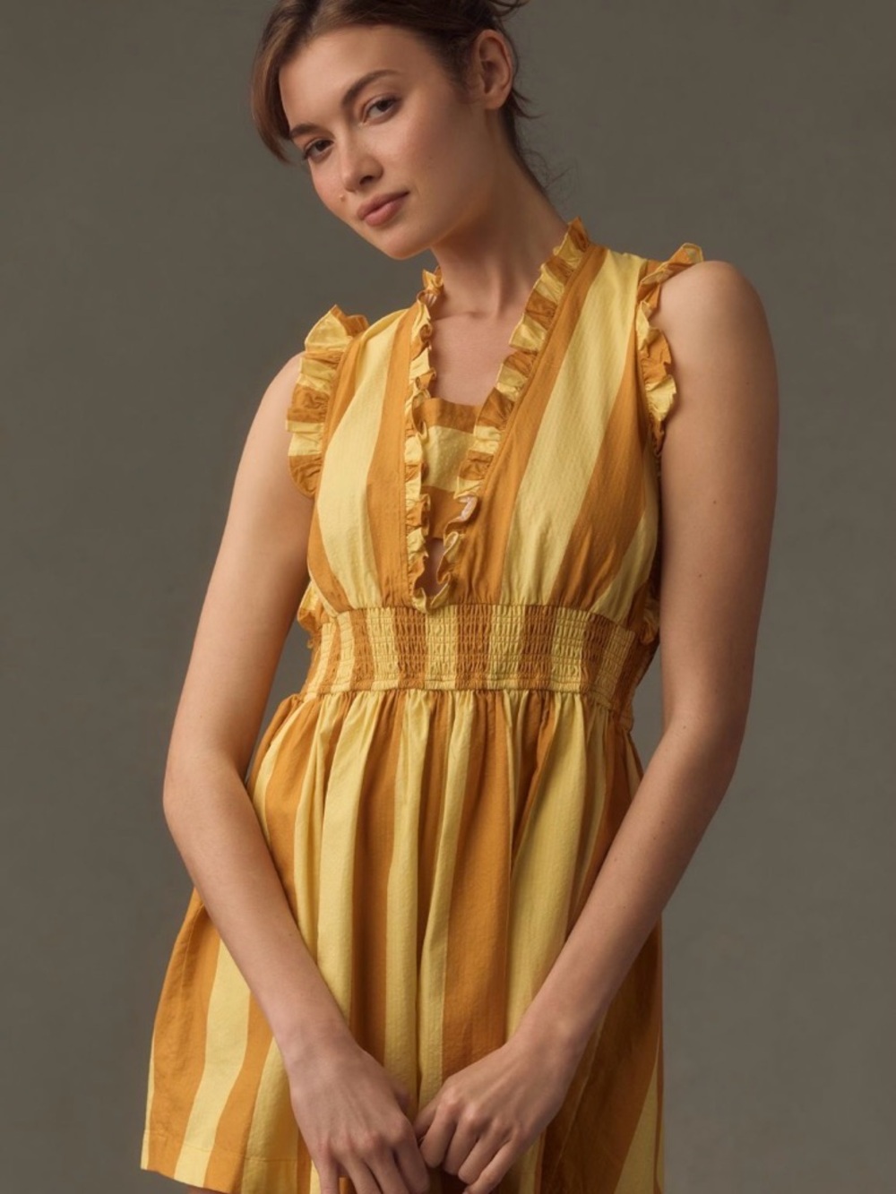 Plenty by Tracy Reese Ruffled Stripe Romper